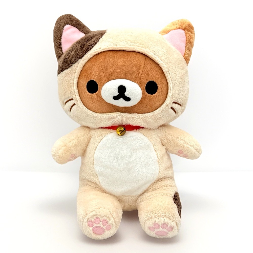 San-X Rilakkuma Calico Cat Costume Plush Japan Stuffed Toy Neko Rilakkuma 16"